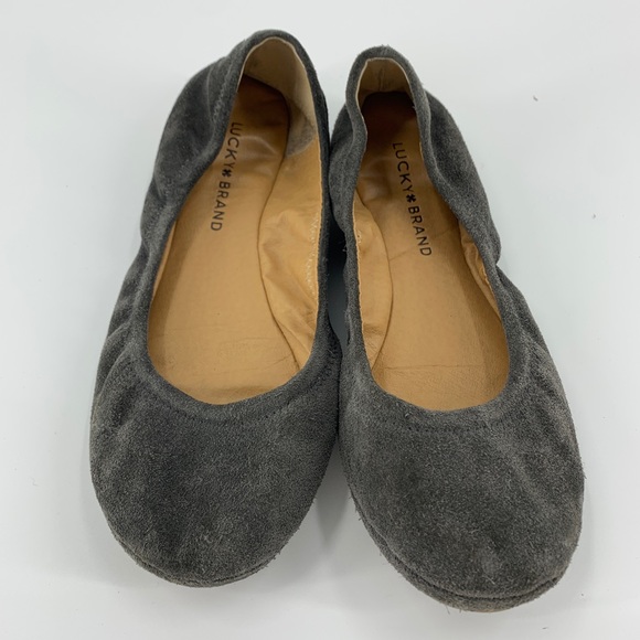 lucky brand gray flats